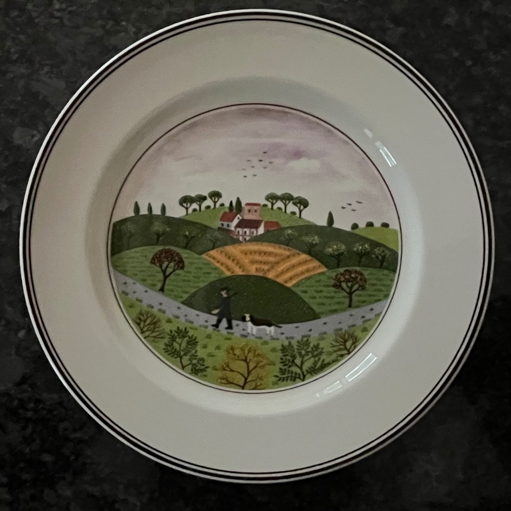 Villeroy & Boch Design Naif Hunter & Dog Salad Plate